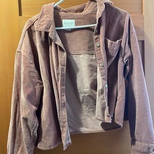 Cropped button-up - Pink - American Eagle - S